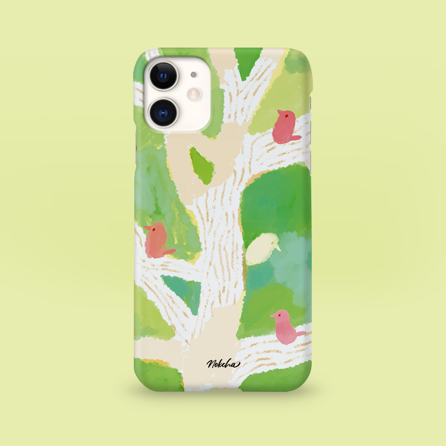 나무와 새, 녹차 작가 폰케이스 아이폰 15 갤럭시 S24